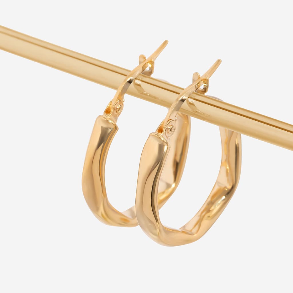 CB Goddess Hoop Earrings - 15mm | 9ct Gold