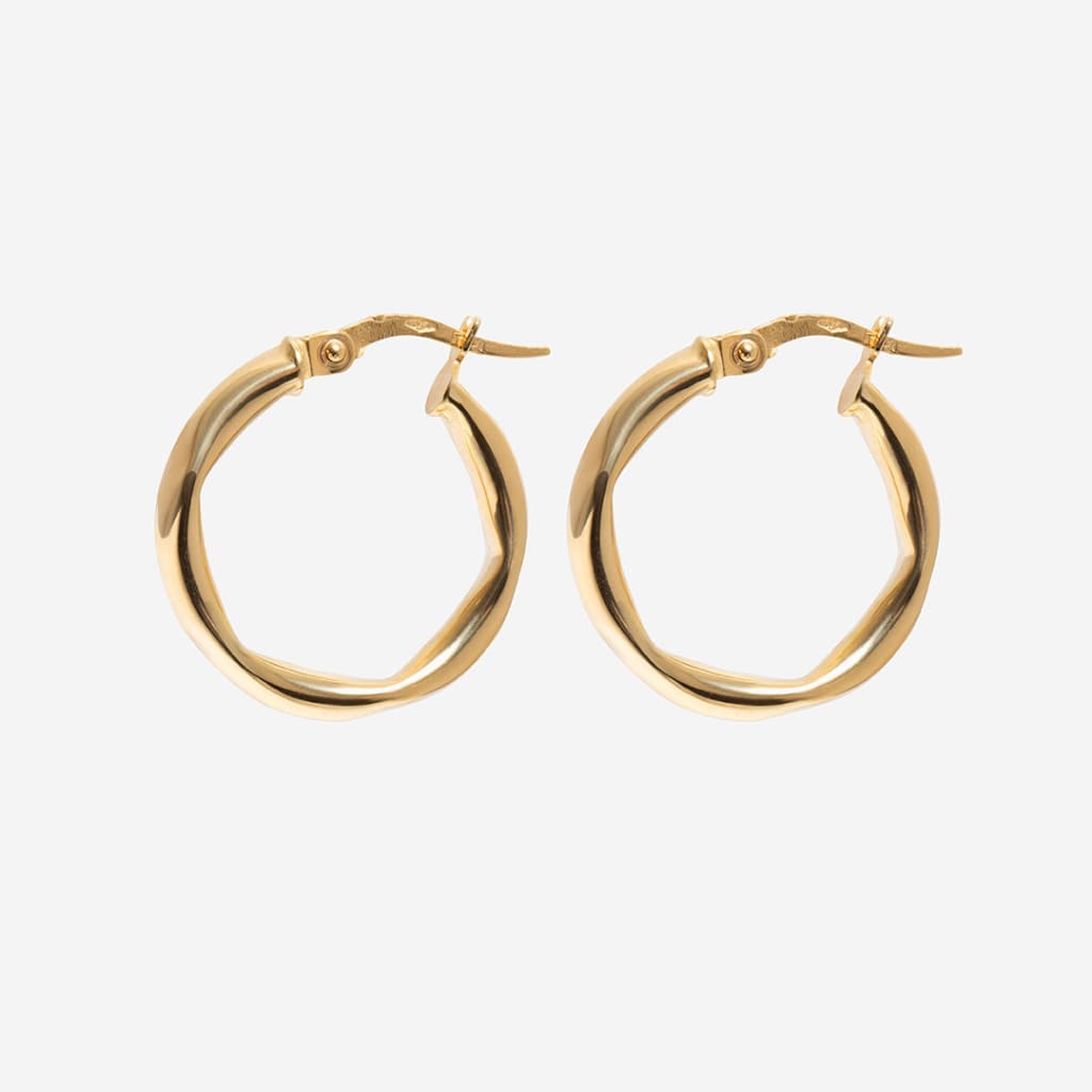 CB Goddess Hoop Earrings - 15mm | 9ct Gold