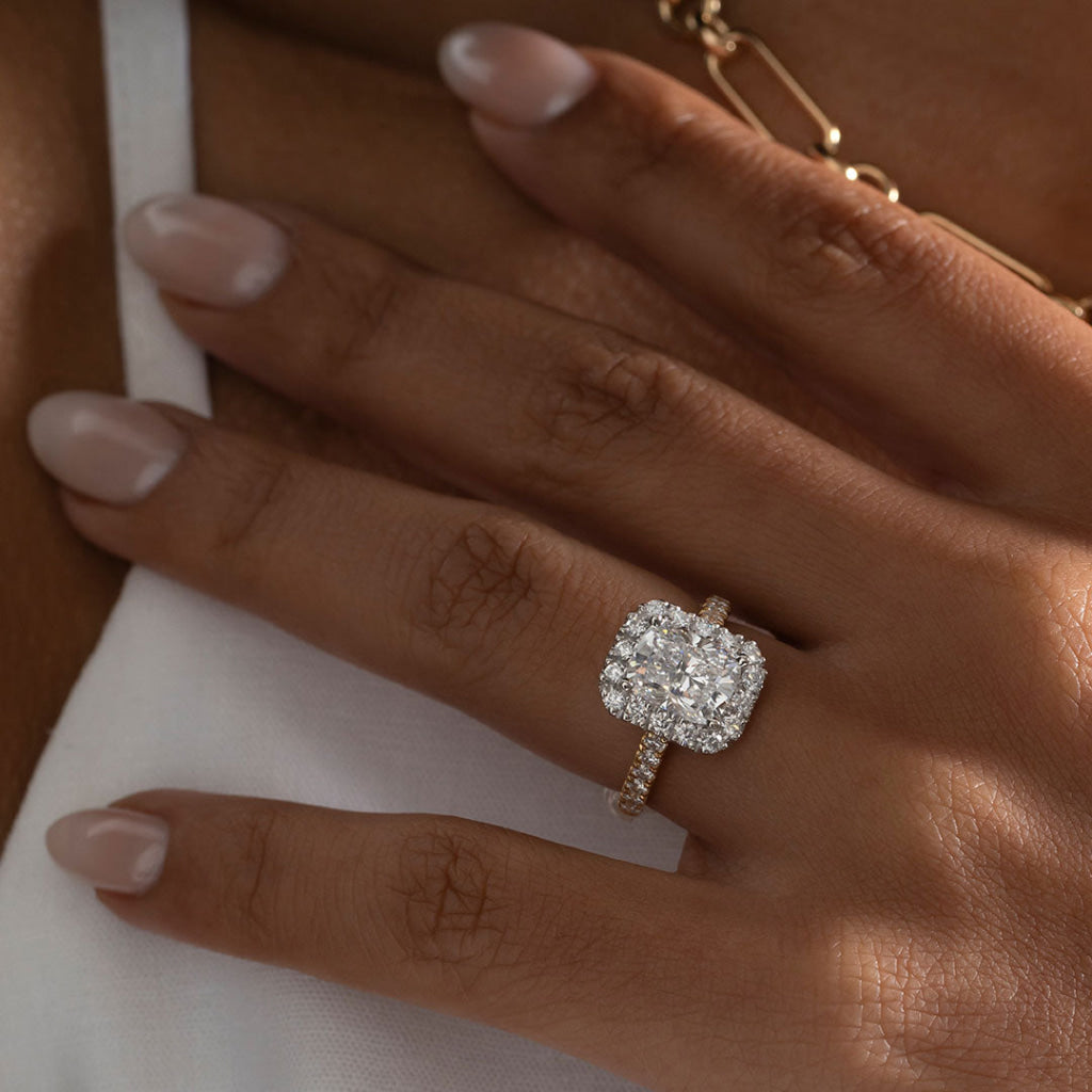 GODIVA 3.25ct | Cushion Halo Lab Grown Diamond Engagement