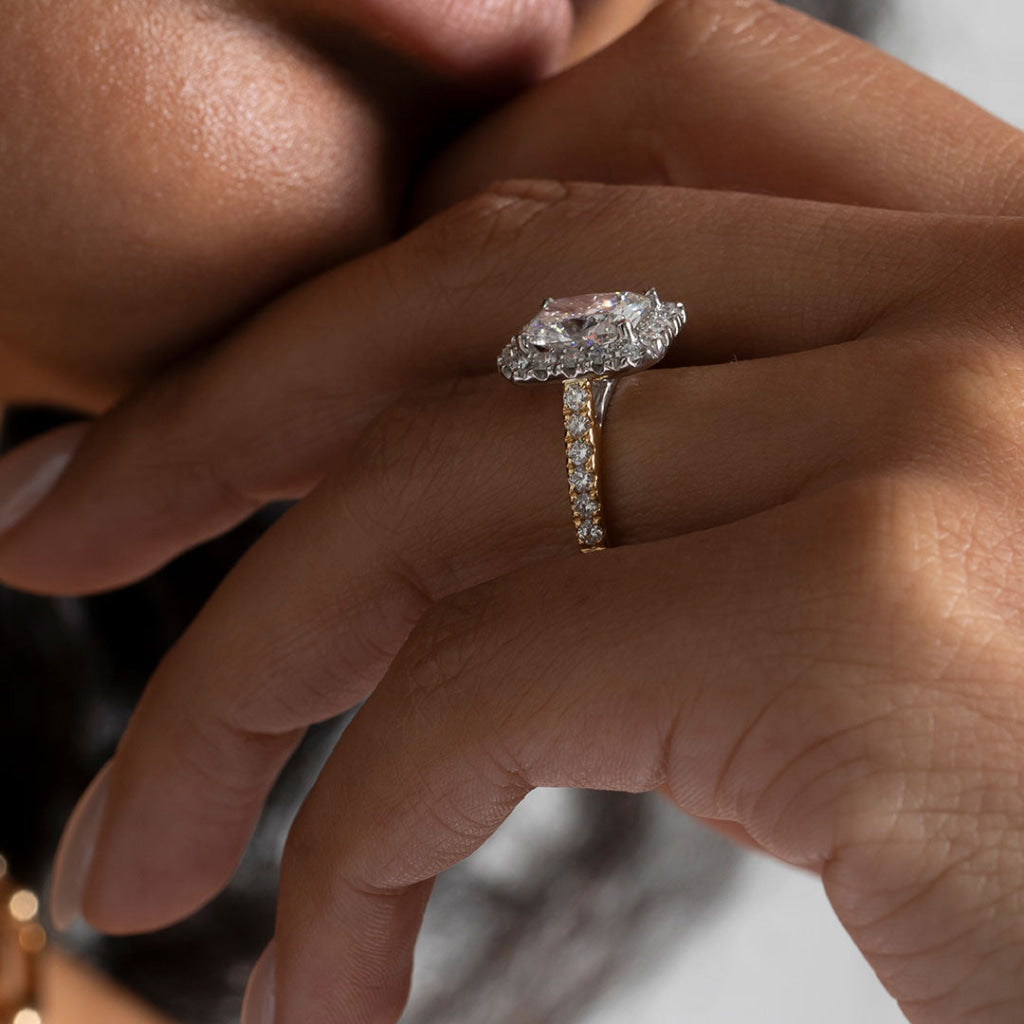 GODIVA 3.25ct | Cushion Halo Lab Grown Diamond Engagement