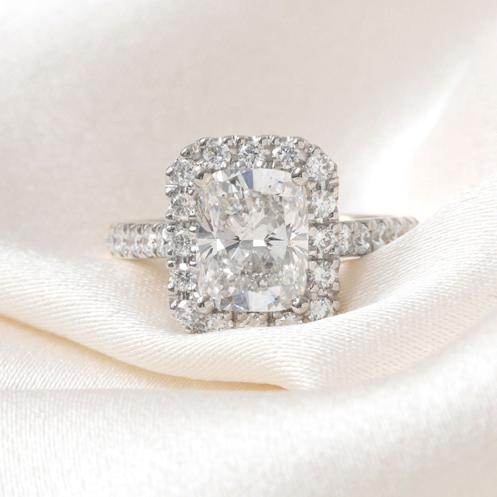 GODIVA 3.25ct | Cushion Halo Lab Grown Diamond Engagement