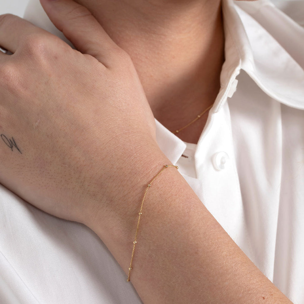Gold Droplet Bracelet | 9ct Gold - Bracelet