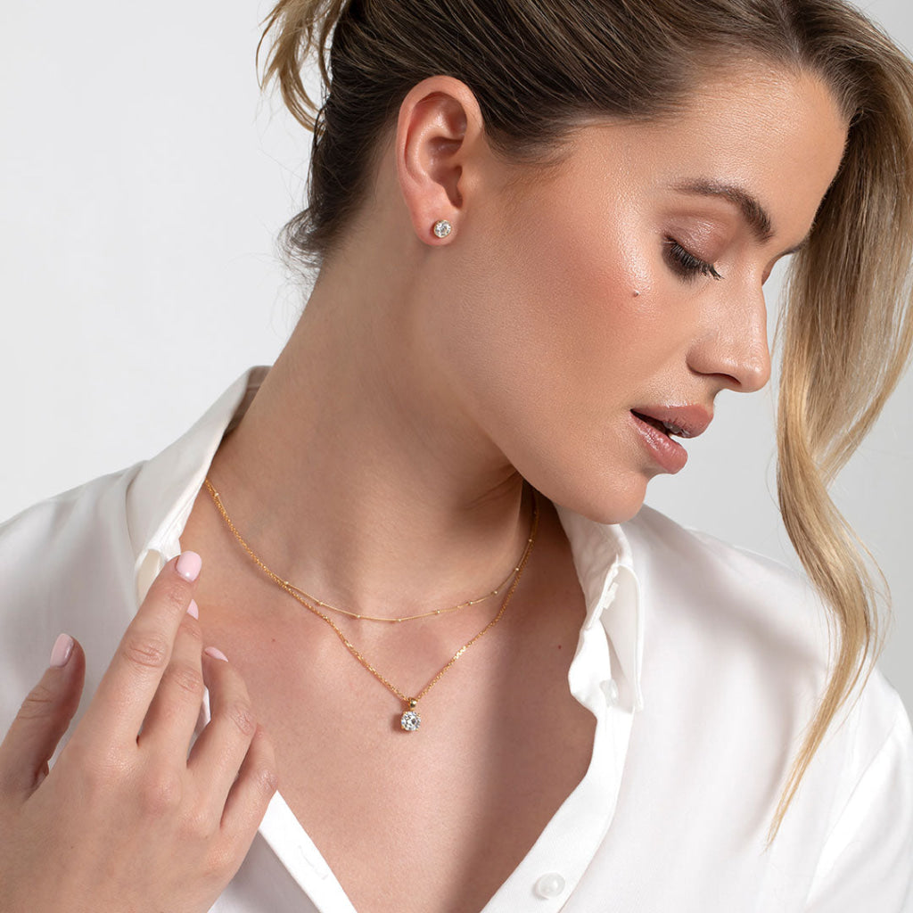 Gold Droplet Chain Necklace 18’’ | 9ct Gold - Necklace