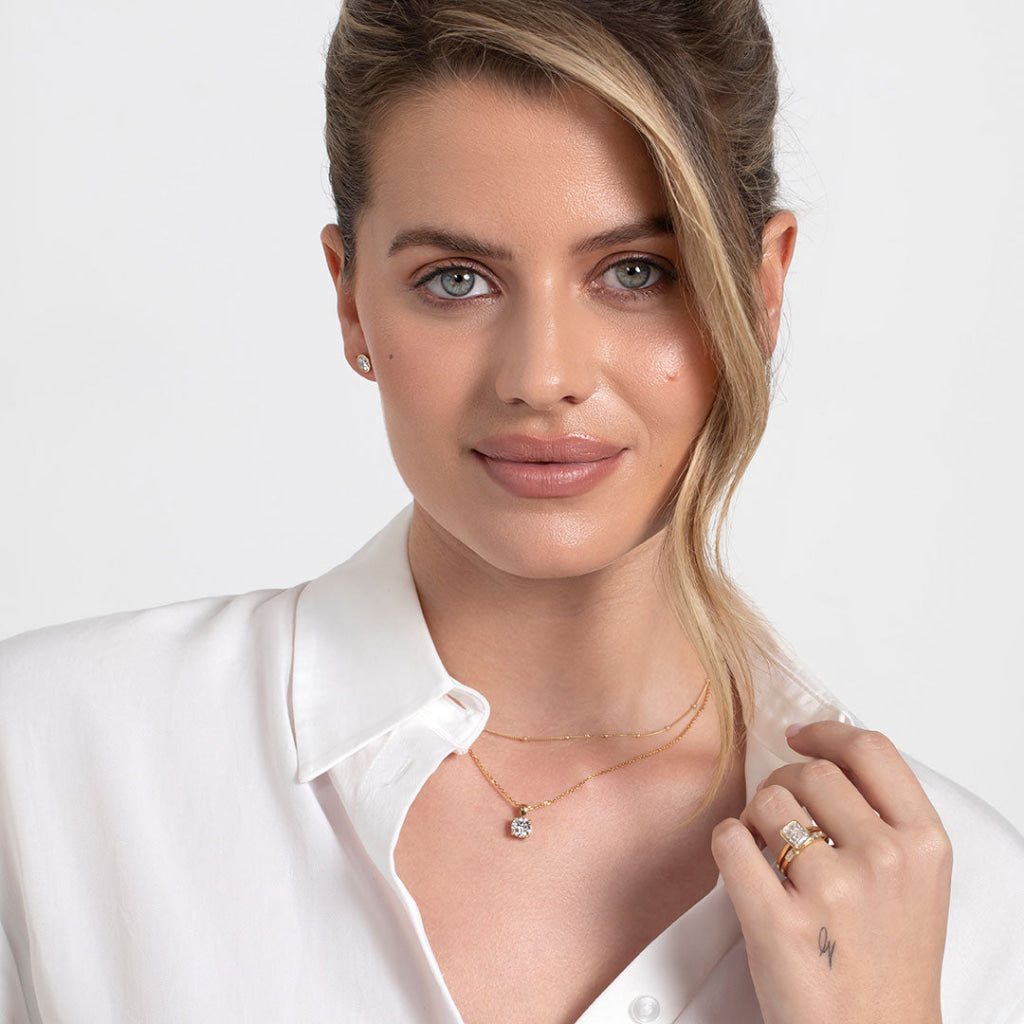 Gold Droplet Chain Necklace 18’’ | 9ct Gold - Necklace