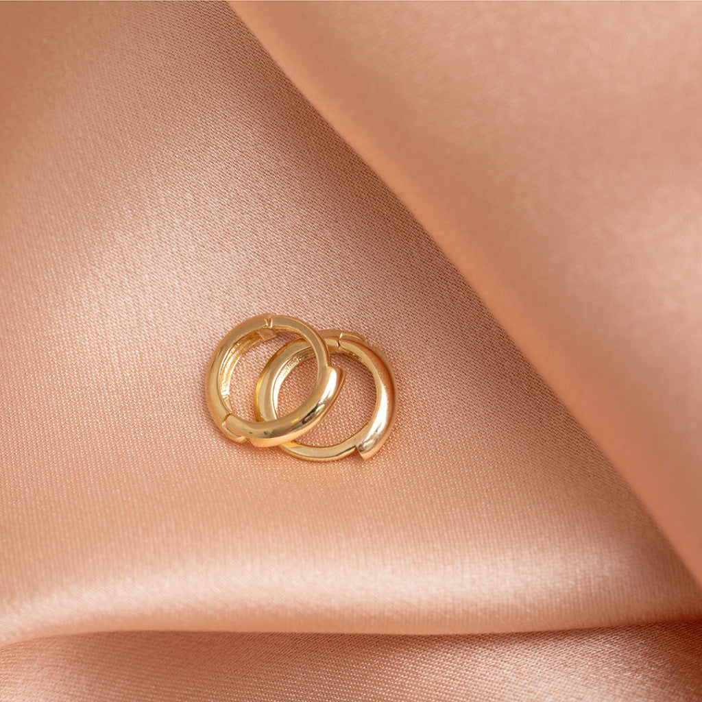Golden Huggie Earrings - 7mm | 9ct Gold