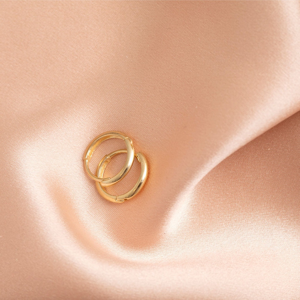 Golden Huggie Earrings - 9mm | 9ct Gold