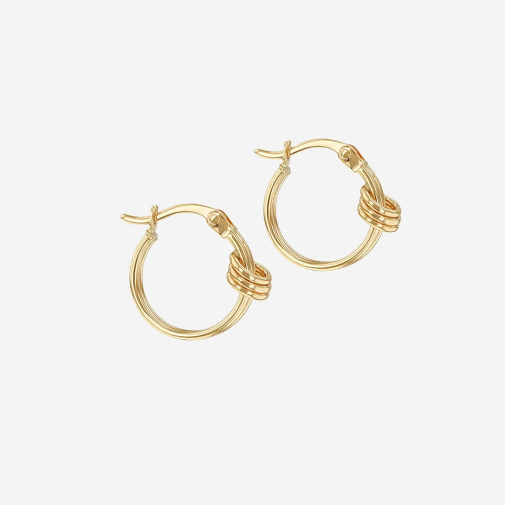 Golden Loop Hoop Earrings | 9ct Gold