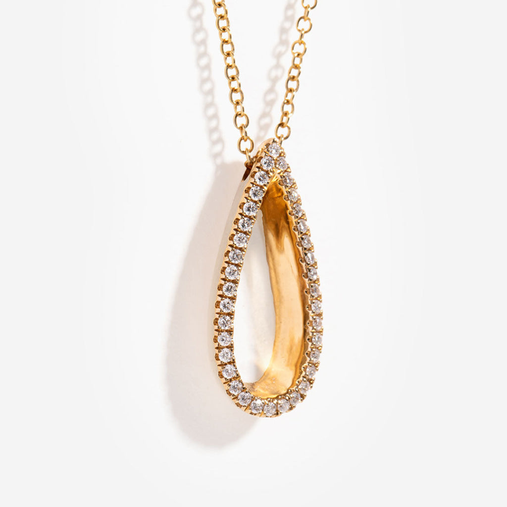 Golden Sunset Diamond Necklace | 9ct Gold - Necklace