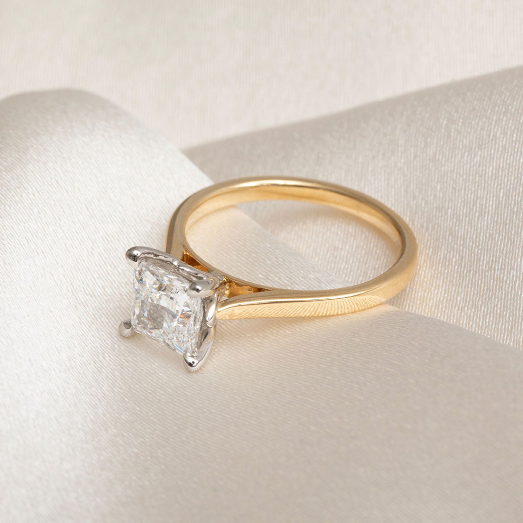 Grace 1.55ct | Princess Cut Solitaire Lab Diamond Set