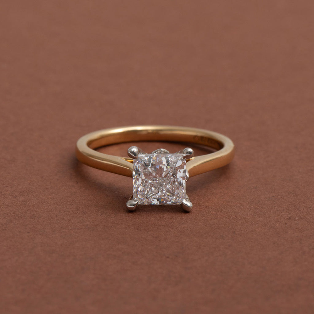 Grace 1.55ct | Princess Cut Solitaire Lab Diamond Set