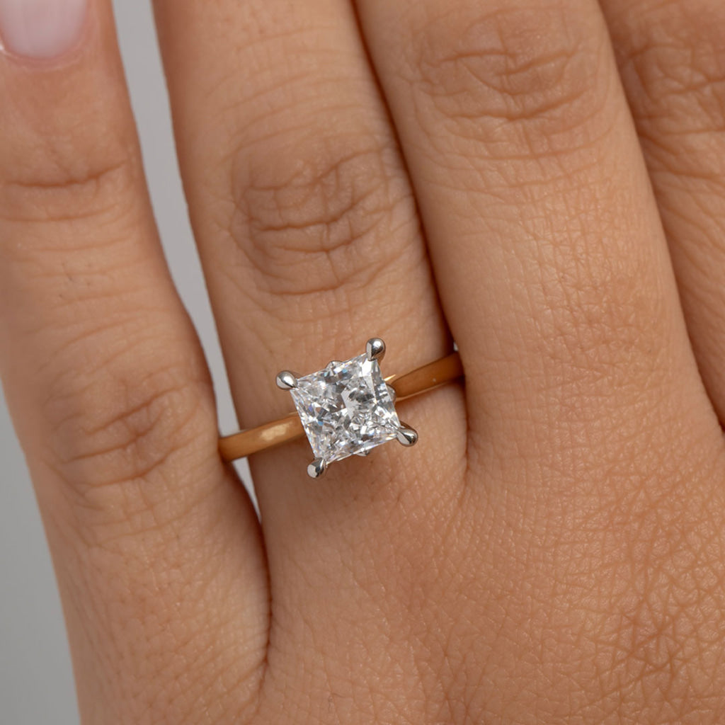 Grace 1.55ct | Princess Cut Solitaire Lab Diamond Set