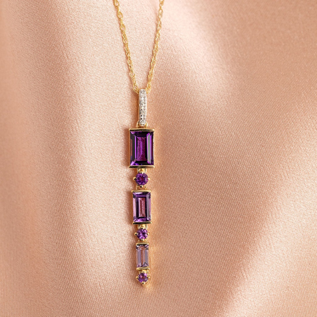 Amethyst and diamond necklaceAmethyst and diamond necklace