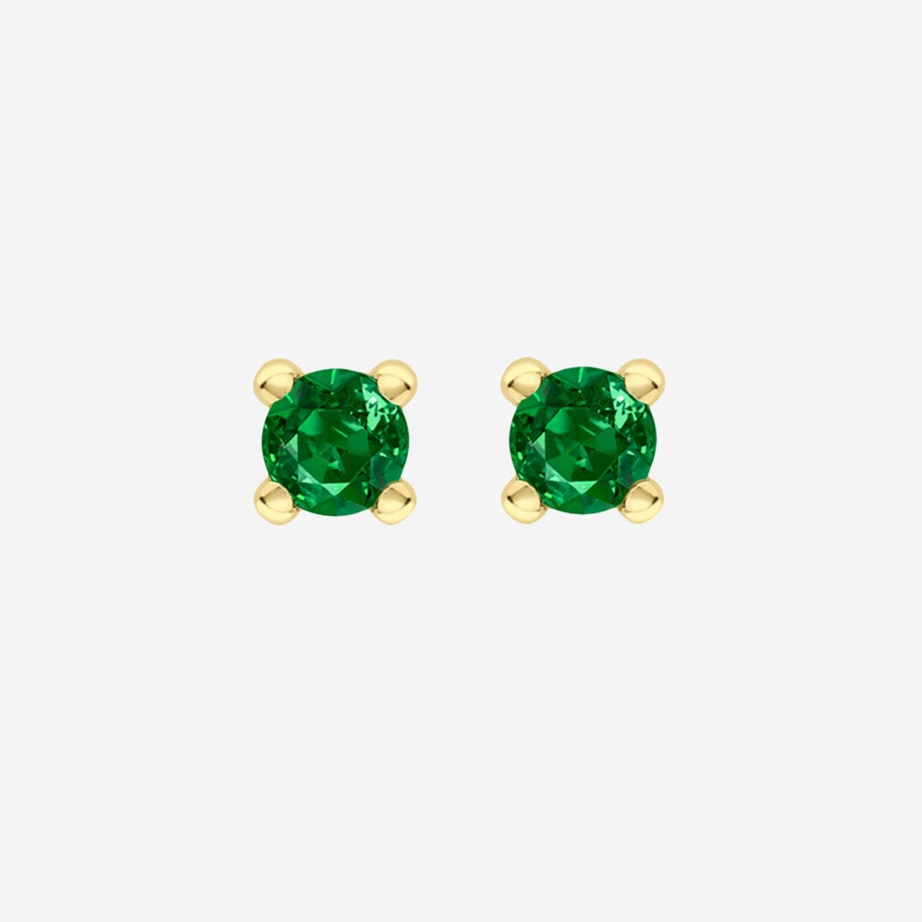 Green CZ Earrings | 9ct Gold - Earrings