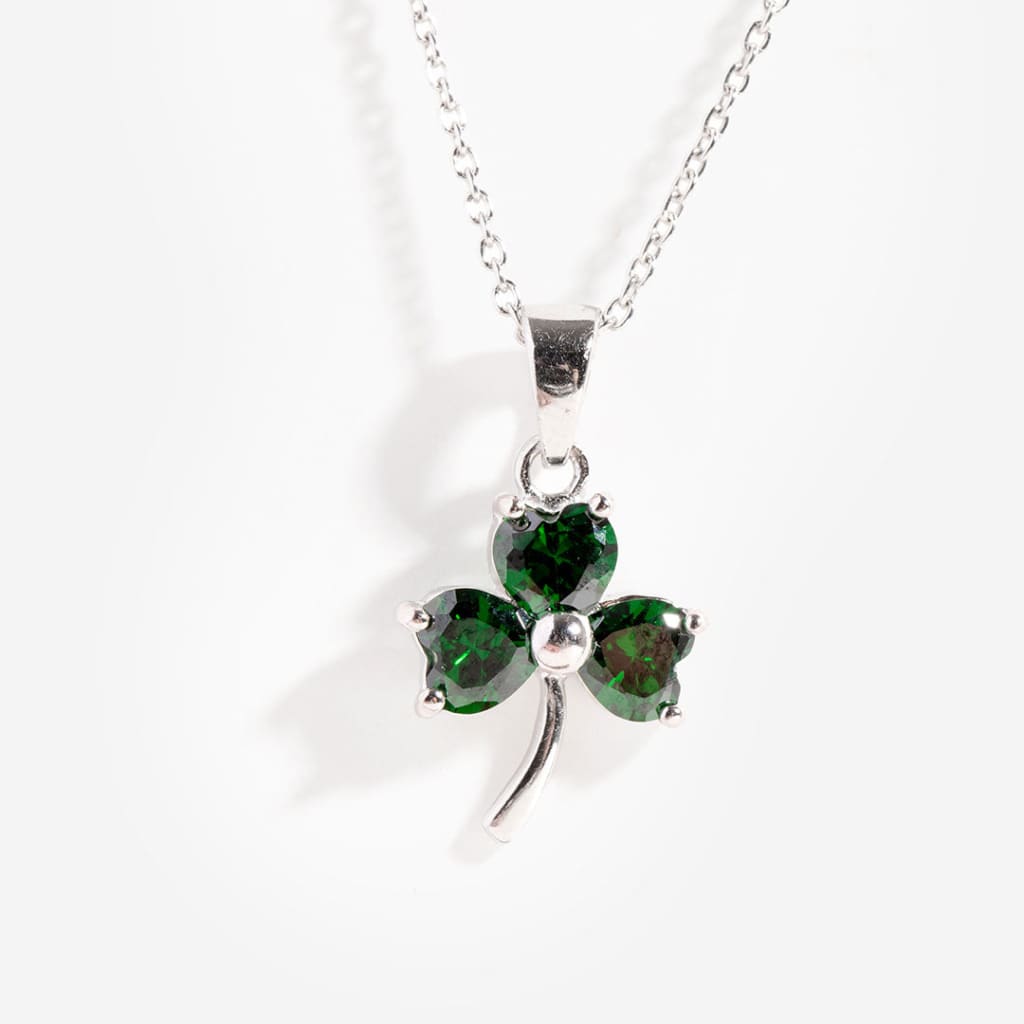Green Shamrock Necklace Sterling Silver Gear – Gear Jewellers