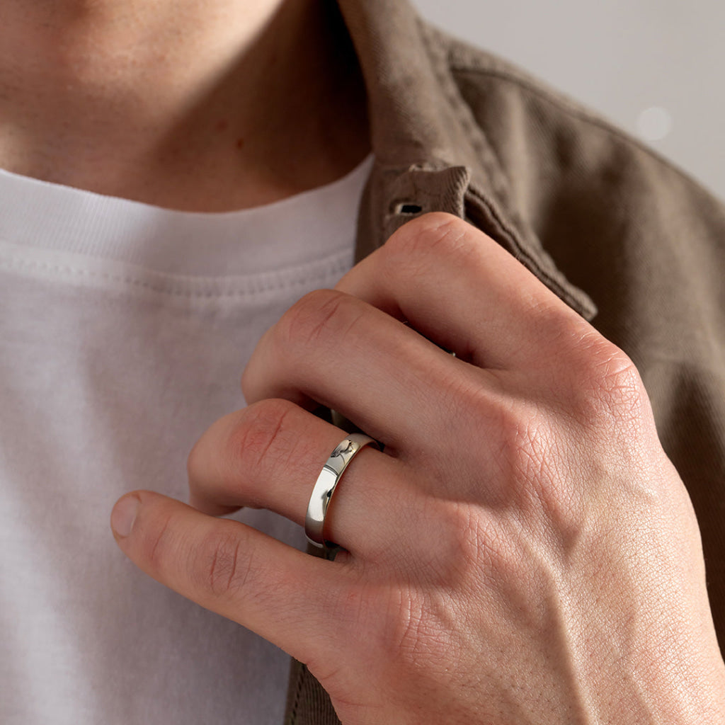 GRIFFIN 4mm | Men’s Wedding Ring in Platinum - Rings