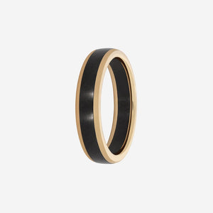 GUNHILD | Men's Wedding Ring in Zirconium & 9ct Gold