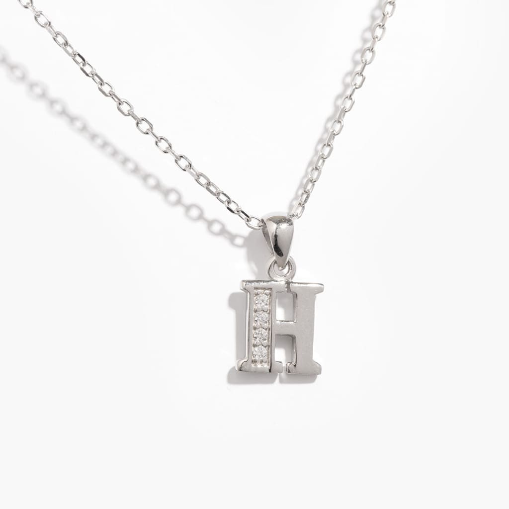 'H' Necklace | Sterling Silver
