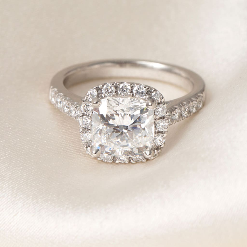 Hailey | Cushion Solitaire Lab Grown Diamond Engagement