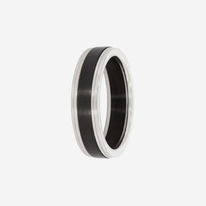 HARALD | Men's Wedding Ring in Zirconium & 9ct Gold