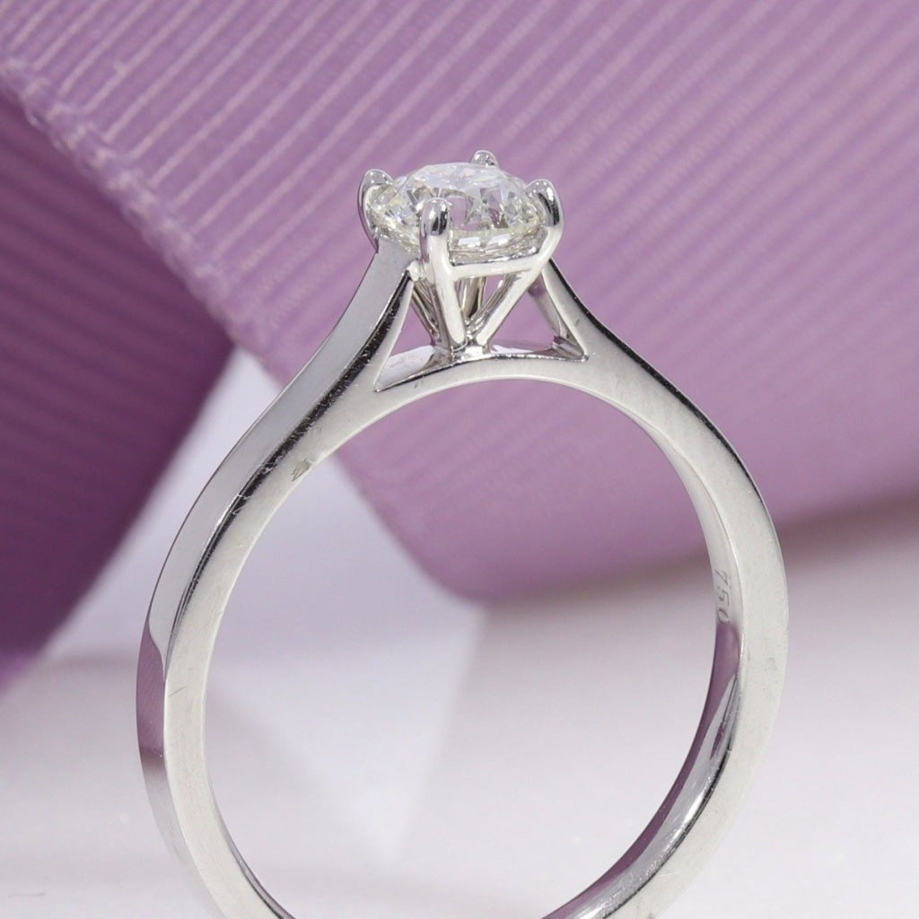 18ct White Gold Solitaire Diamond Engagement Ring Gear Jewellers Dublin