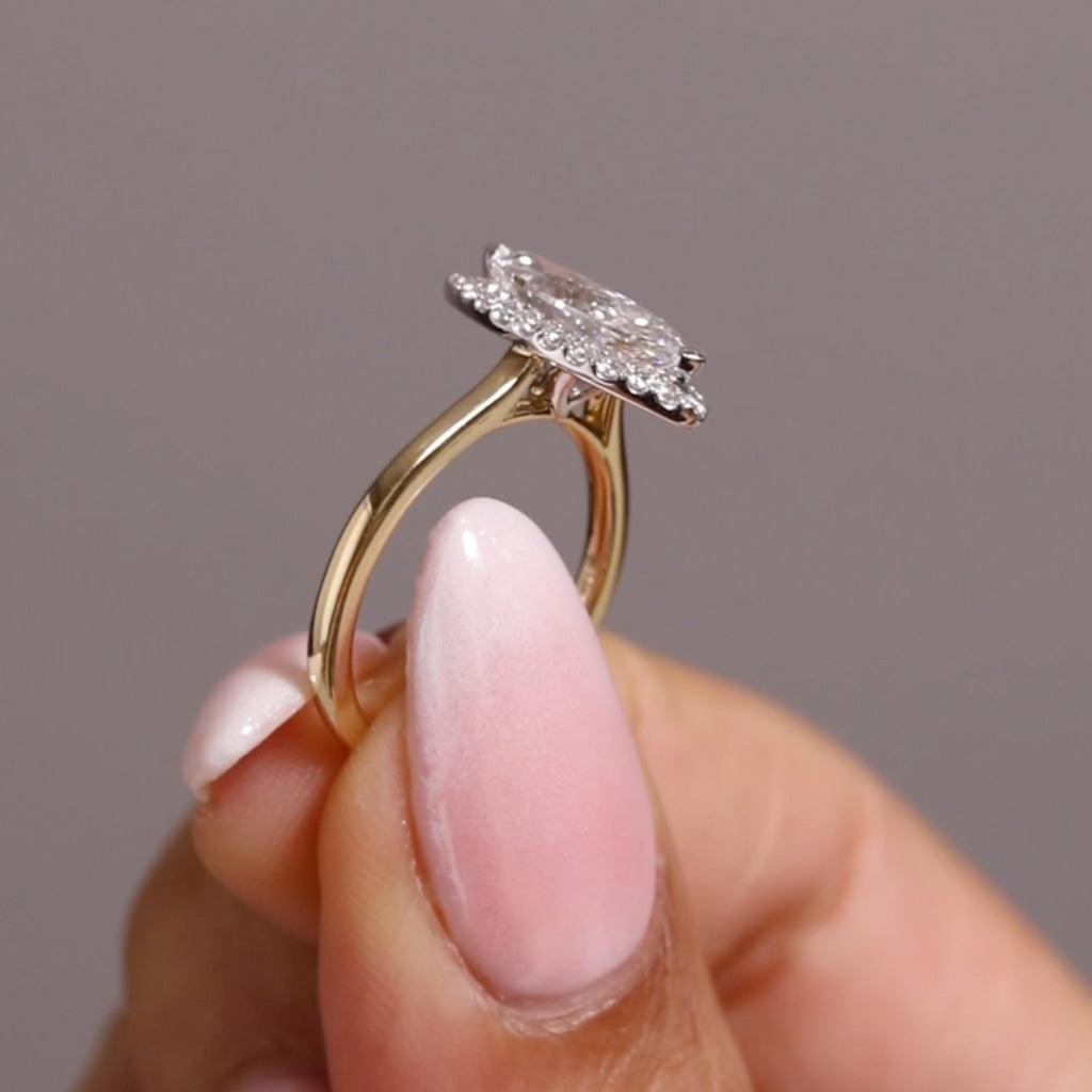 HAVANA | Marquise Halo Lab Diamond Set in 18ct Gold 2.20ct