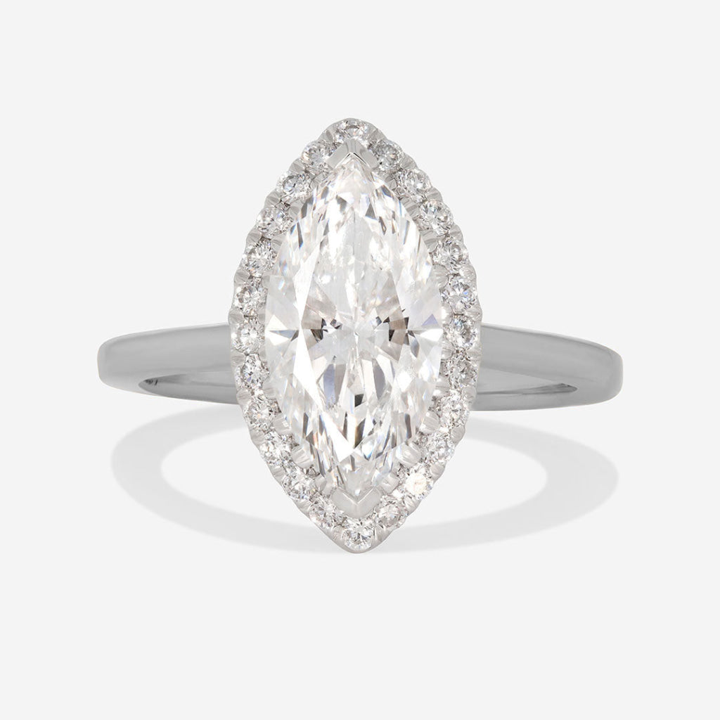 Havana | Marquise Halo Lab Diamond Set in Platinum 2.20ct