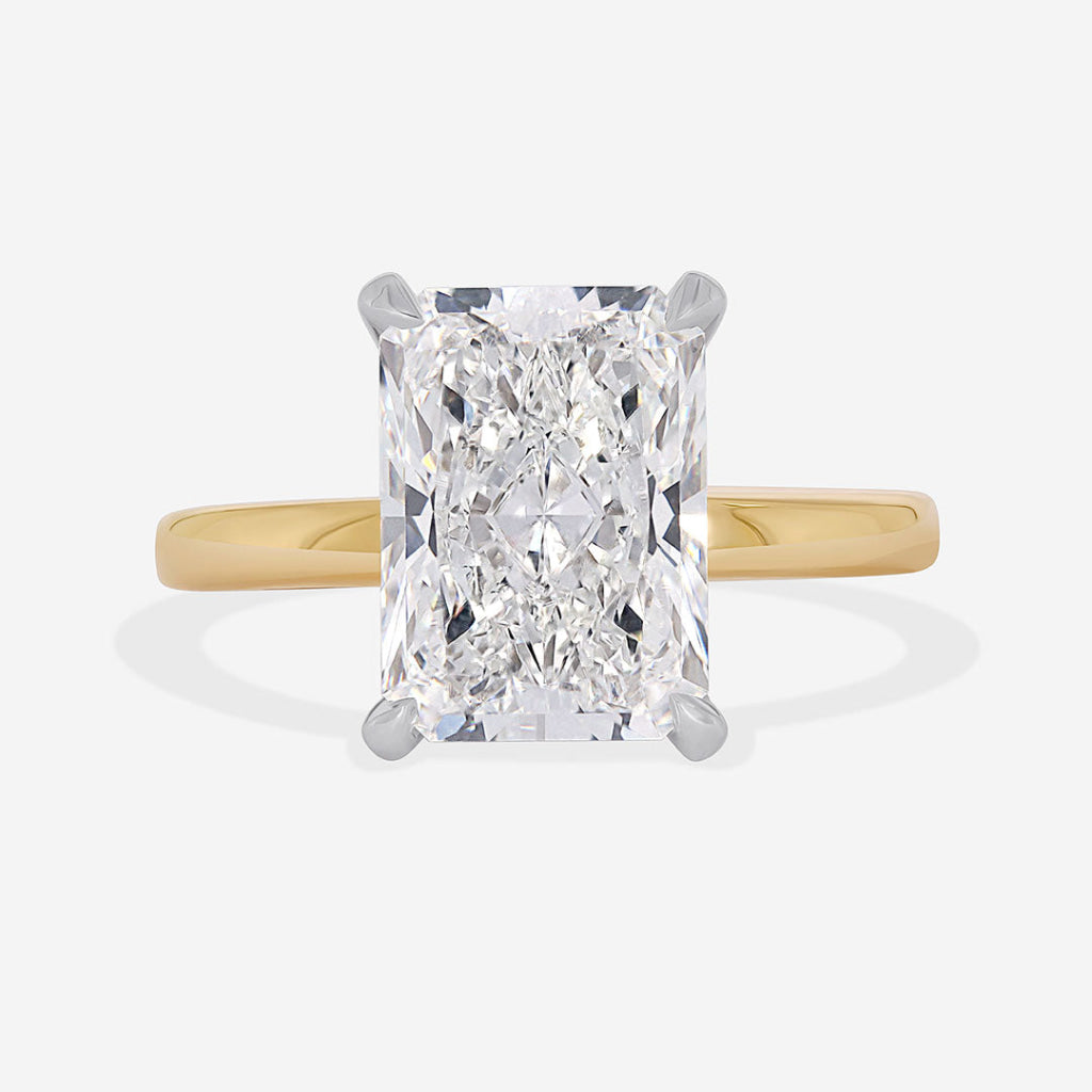 HAVEN 4ct | Radiant Solitaire Lab Grown Diamond Engagement Ring in 18ct Gold