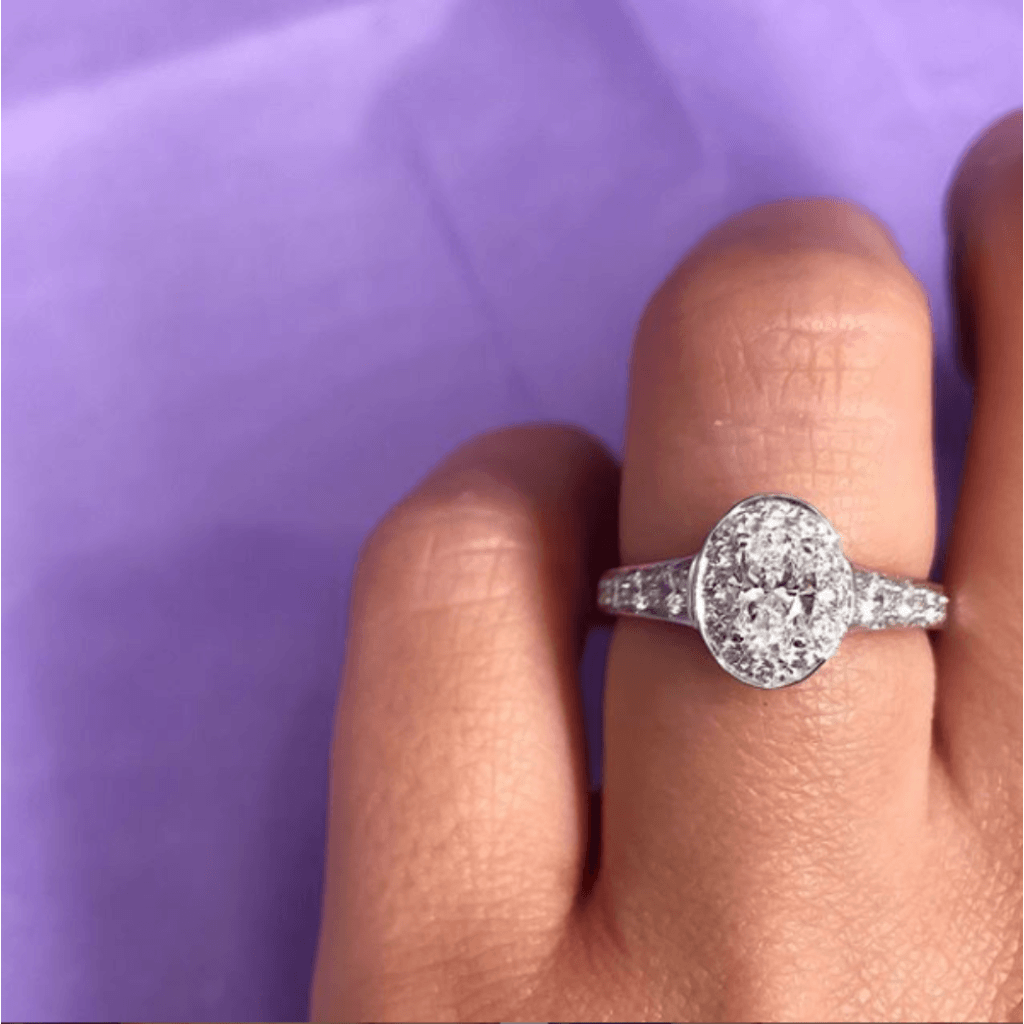 Hazel | Diamond Engagement Ring On Womans Hand - Gear Jewellers Dublin