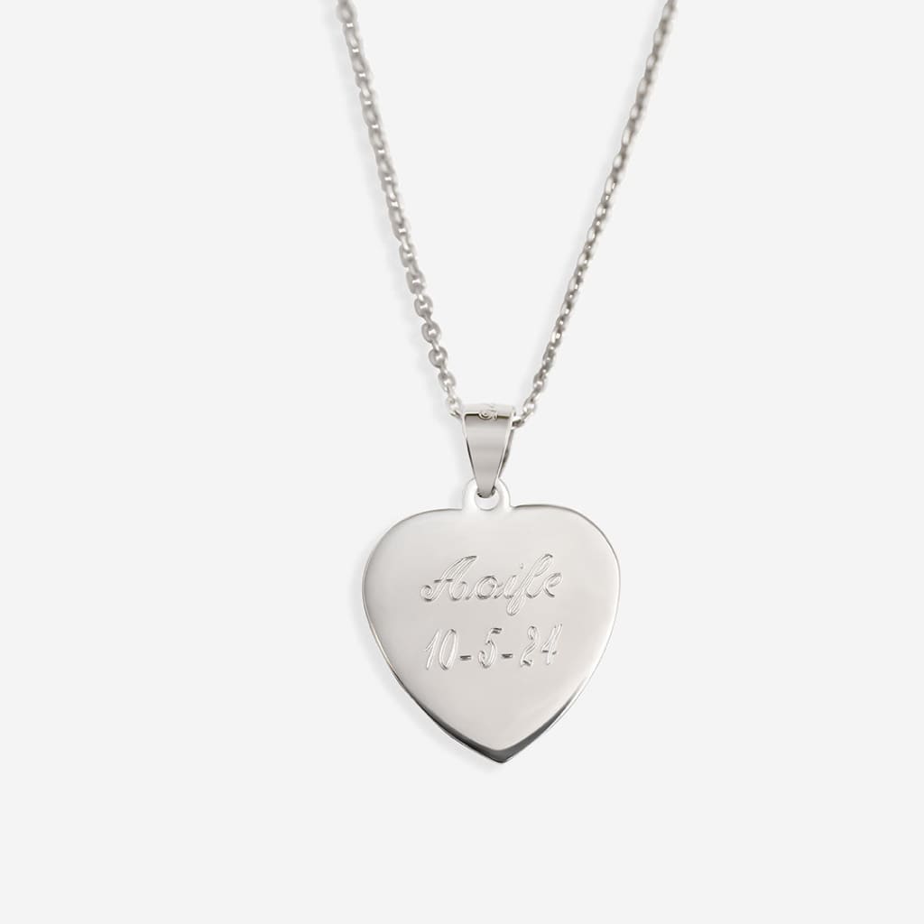 Heart Communion Medal Free Engraving | Sterling Silver