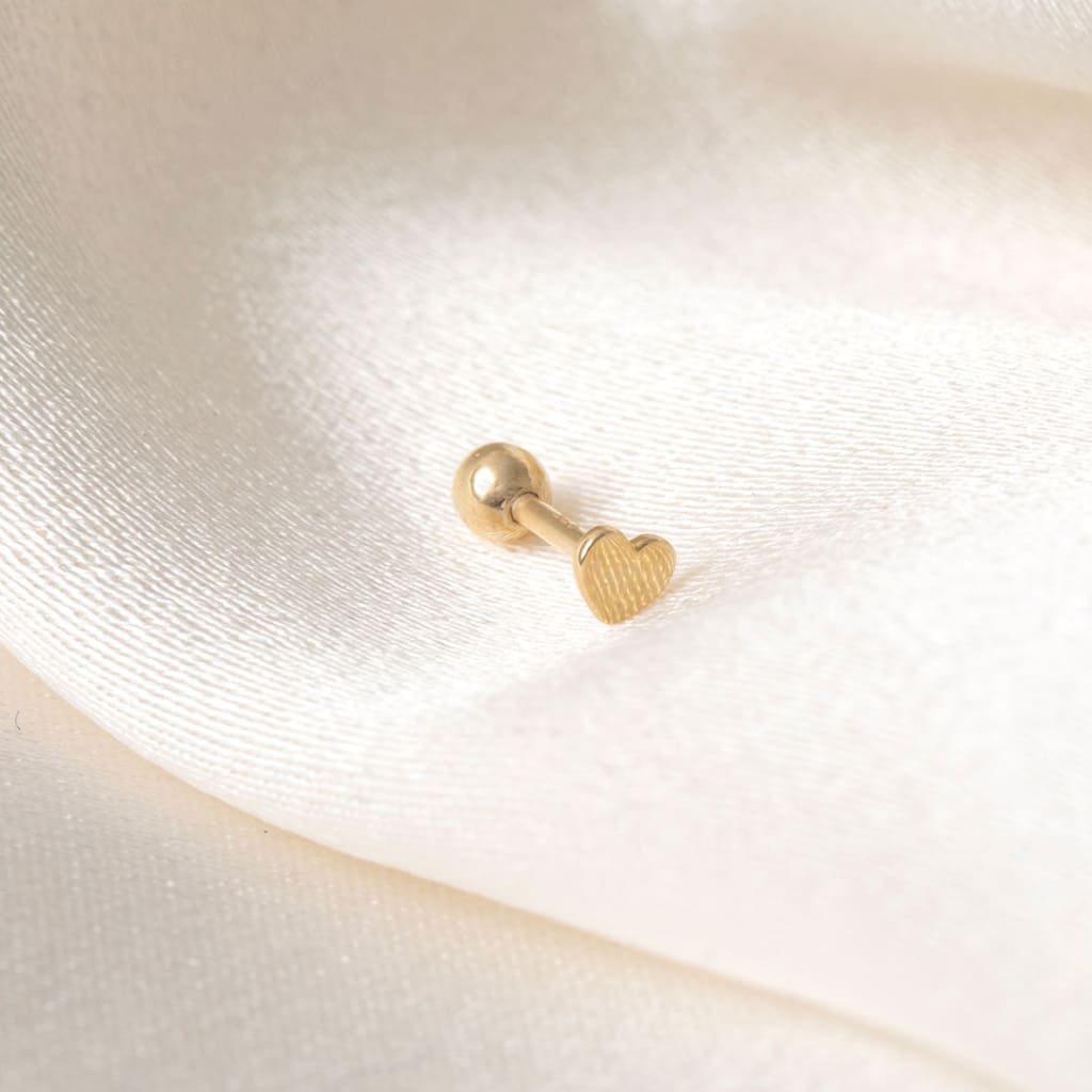 Heart of Gold Piercing | 9ct Gold - Earrings