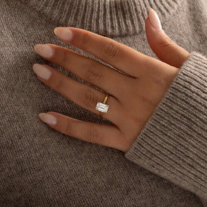 HEATH 1.50ct | Emerald Cut Solitaire Lab Grown Diamond Engagement Ring in 18ct Gold