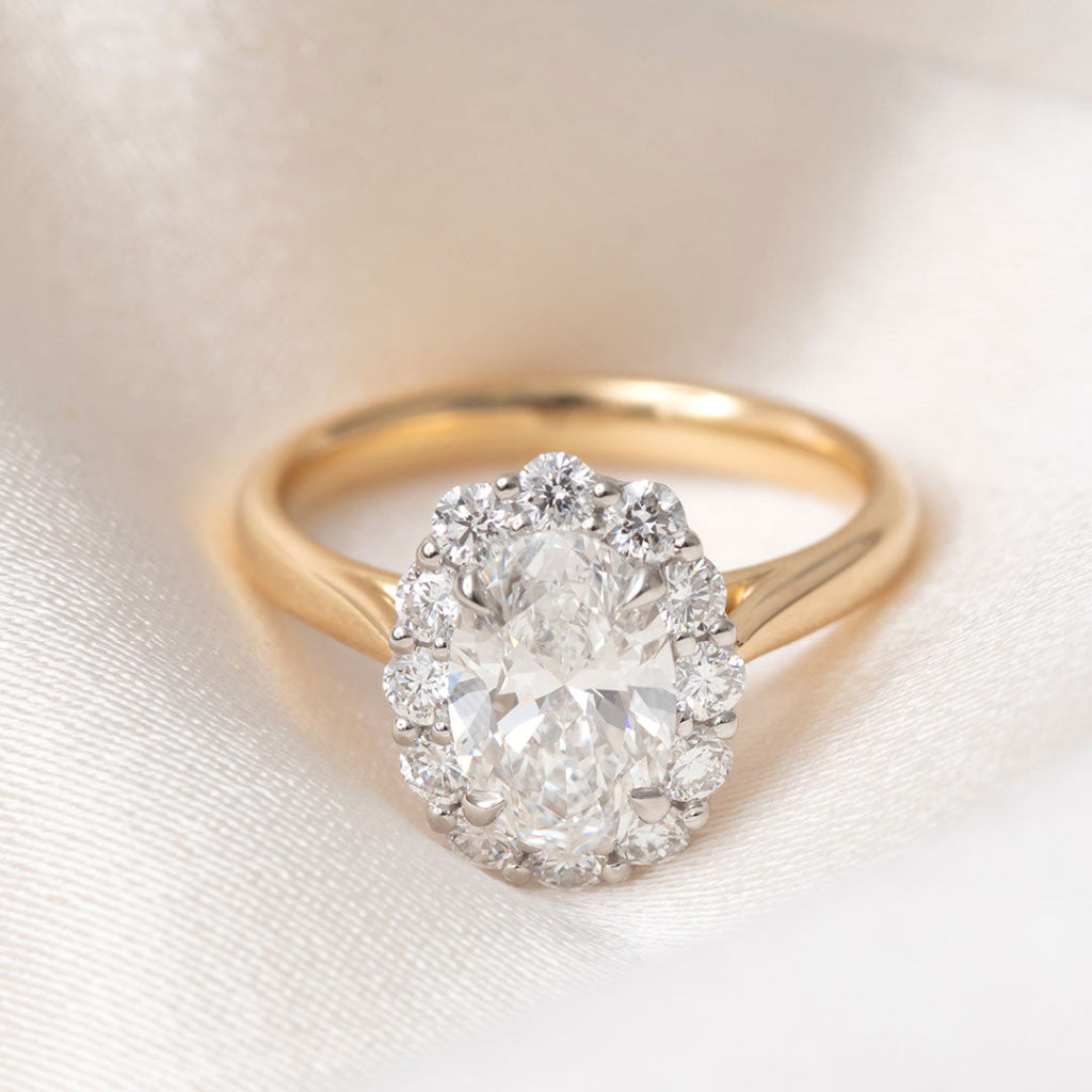 HEATHER 2ct | Oval Halo Lab Grown Diamond Engagement Ring