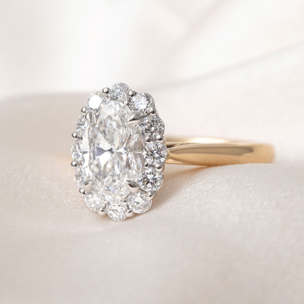 HEATHER 2ct | Oval Halo Lab Grown Diamond Engagement Ring