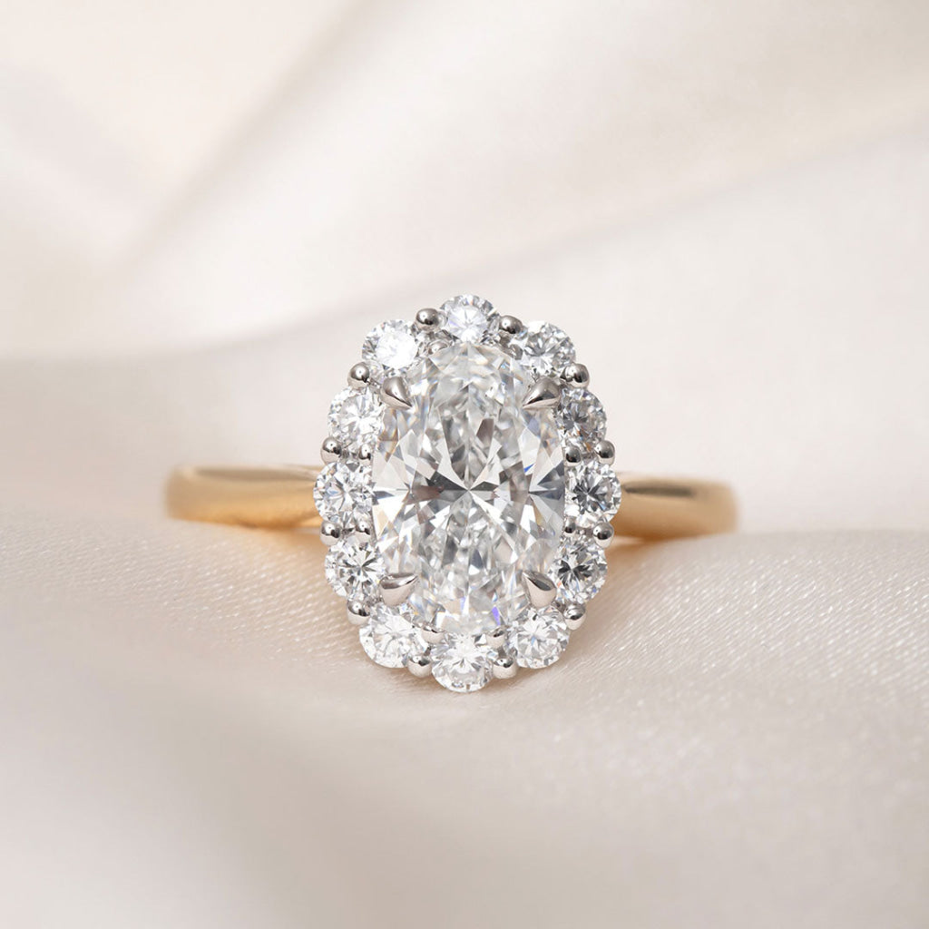 HEATHER 2ct | Oval Halo Lab Grown Diamond Engagement Ring