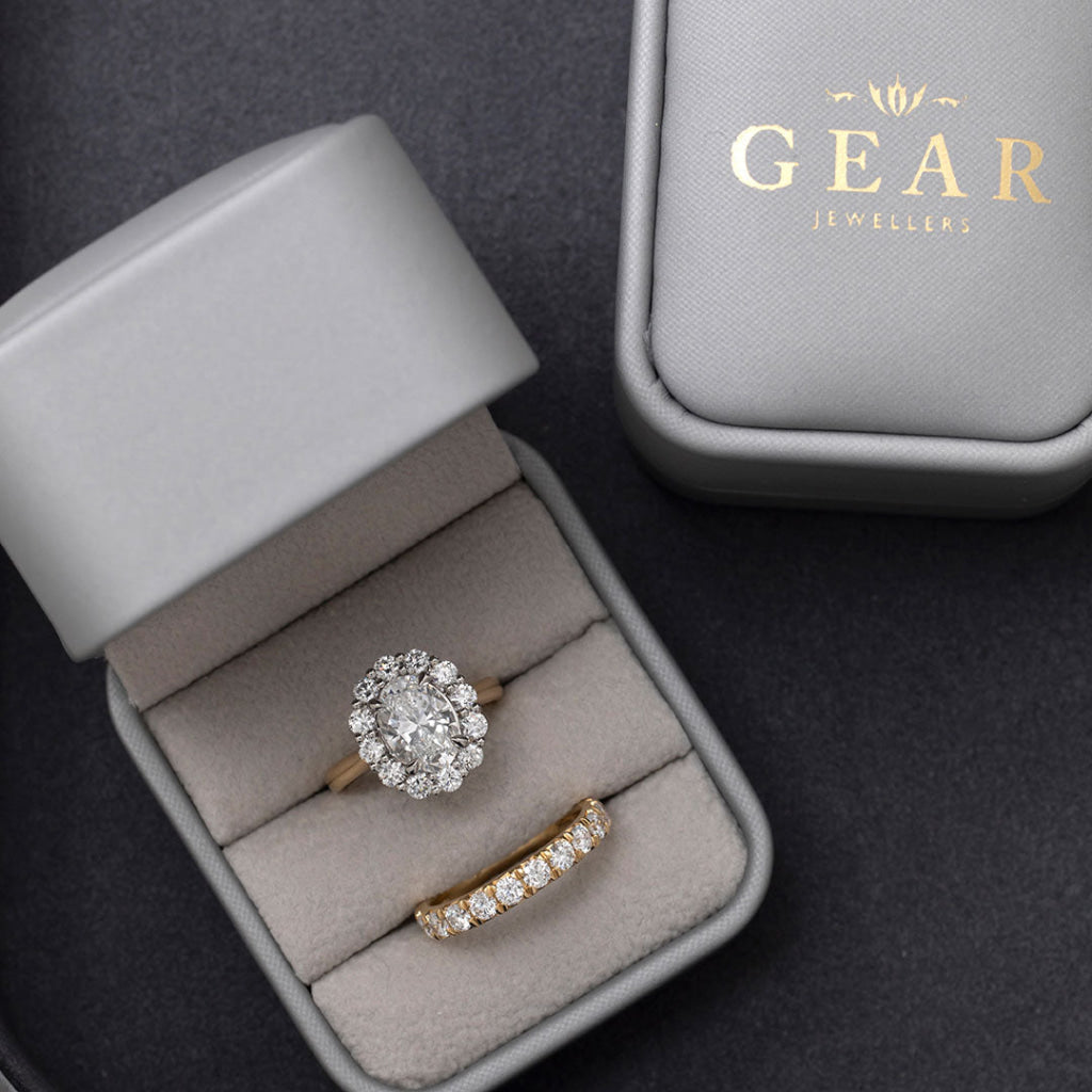 HEATHER 3ct | Oval Halo Lab Grown Diamond Engagement Ring