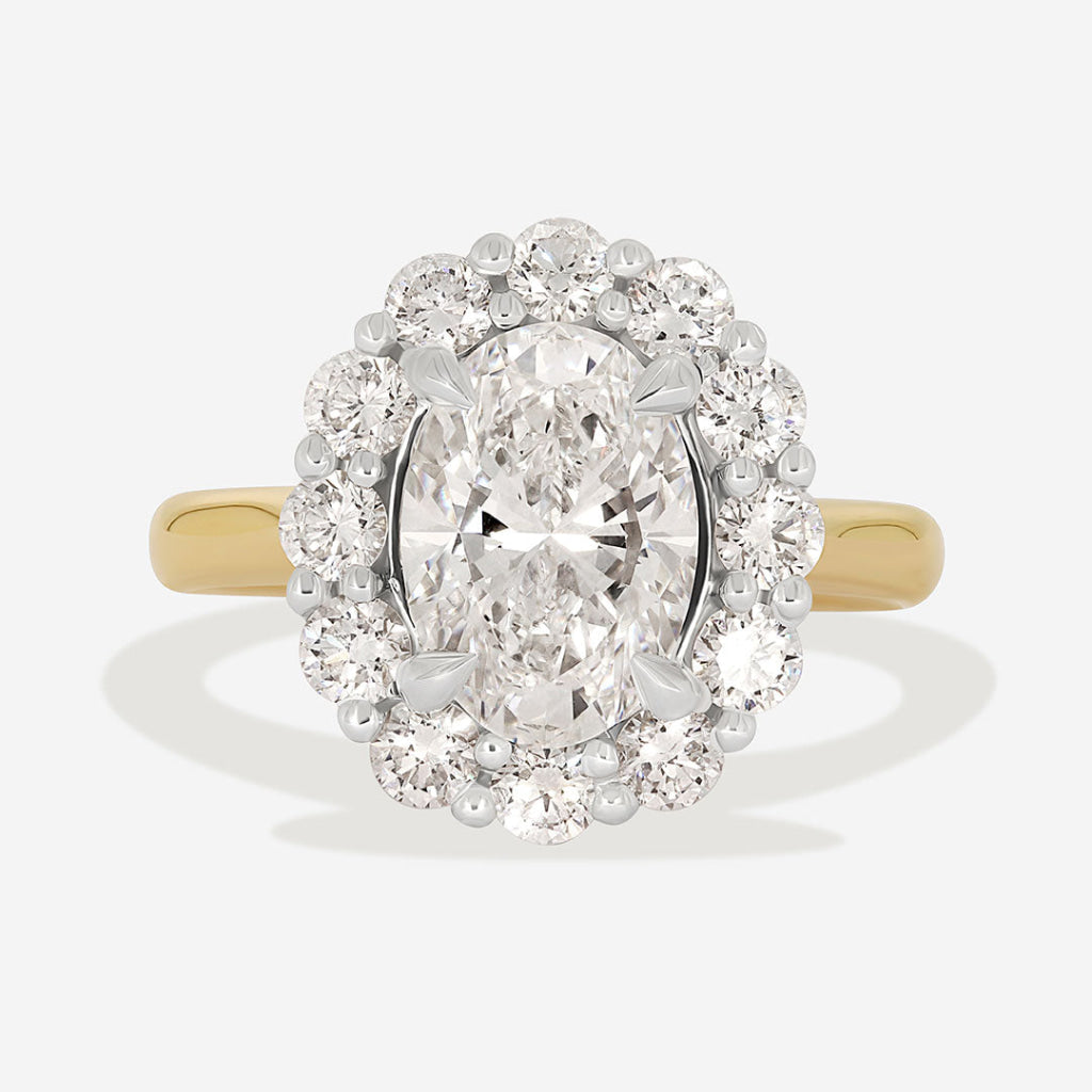 HEATHER 3ct | Oval Halo Lab Grown Diamond Engagement Ring