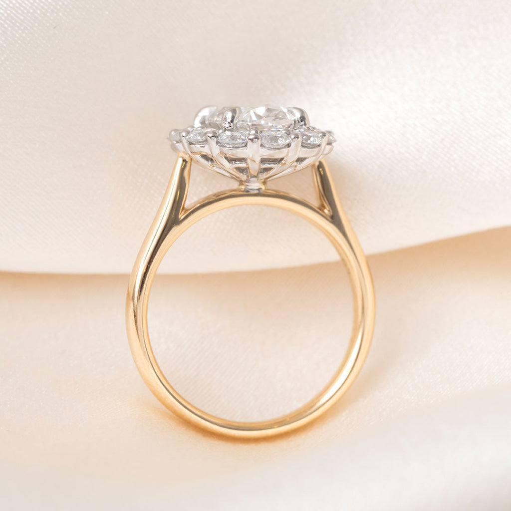 HEATHER 3ct | Oval Halo Lab Grown Diamond Engagement Ring