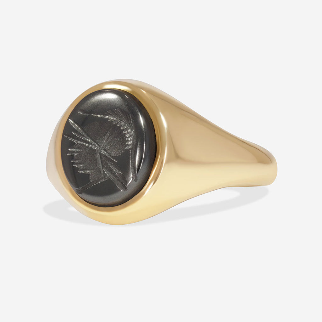 Hematite Centurion Oval | 9ct Gold - Rings
