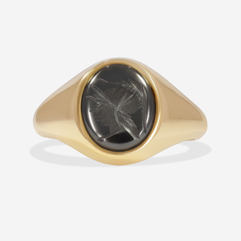 Hematite Centurion Oval | 9ct Gold