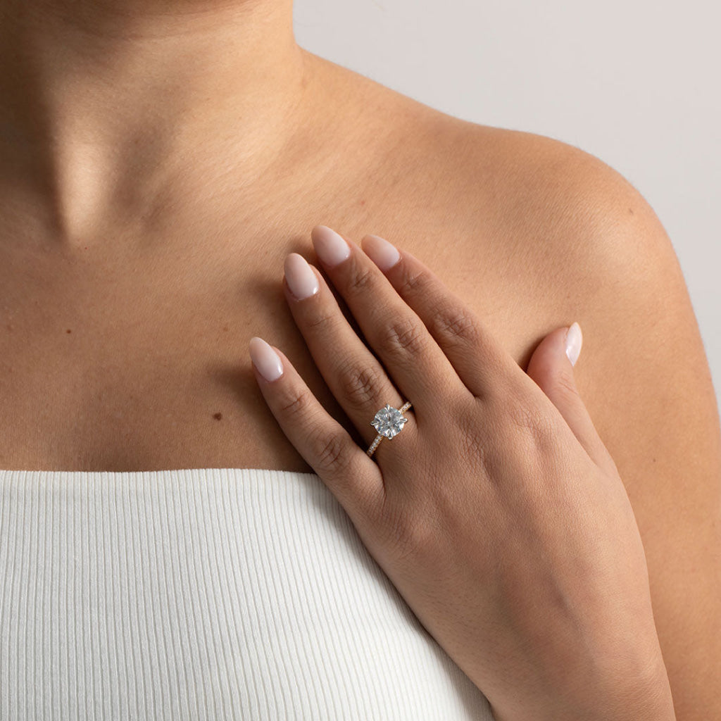 HEPBURN | Round Solitaire Lab Diamond Set in 18ct Gold