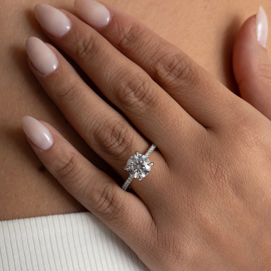 HEPBURN | Round Solitaire Lab Diamond Set in Platinum