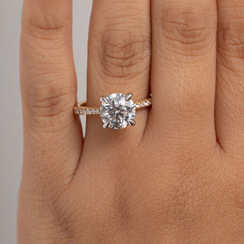 HEPBURN | Round Solitaire Lab Diamond Set in 18ct Gold