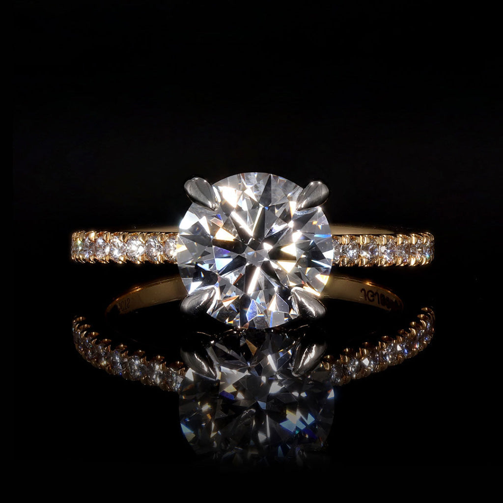 HEPBURN | Round Solitaire Lab Diamond Set in 18ct Gold