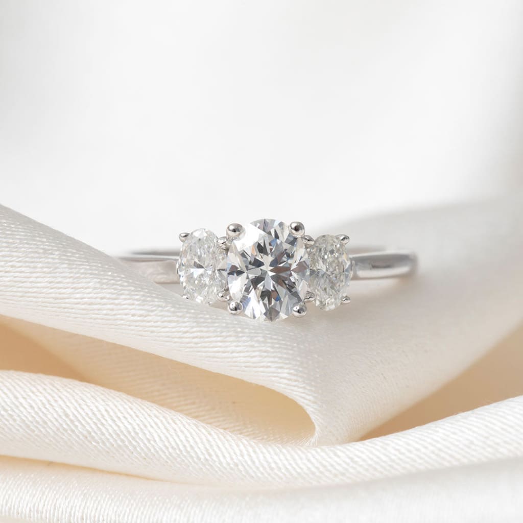 HERA 1.10ct | Oval 3-Stone Diamond Engagement Ring
