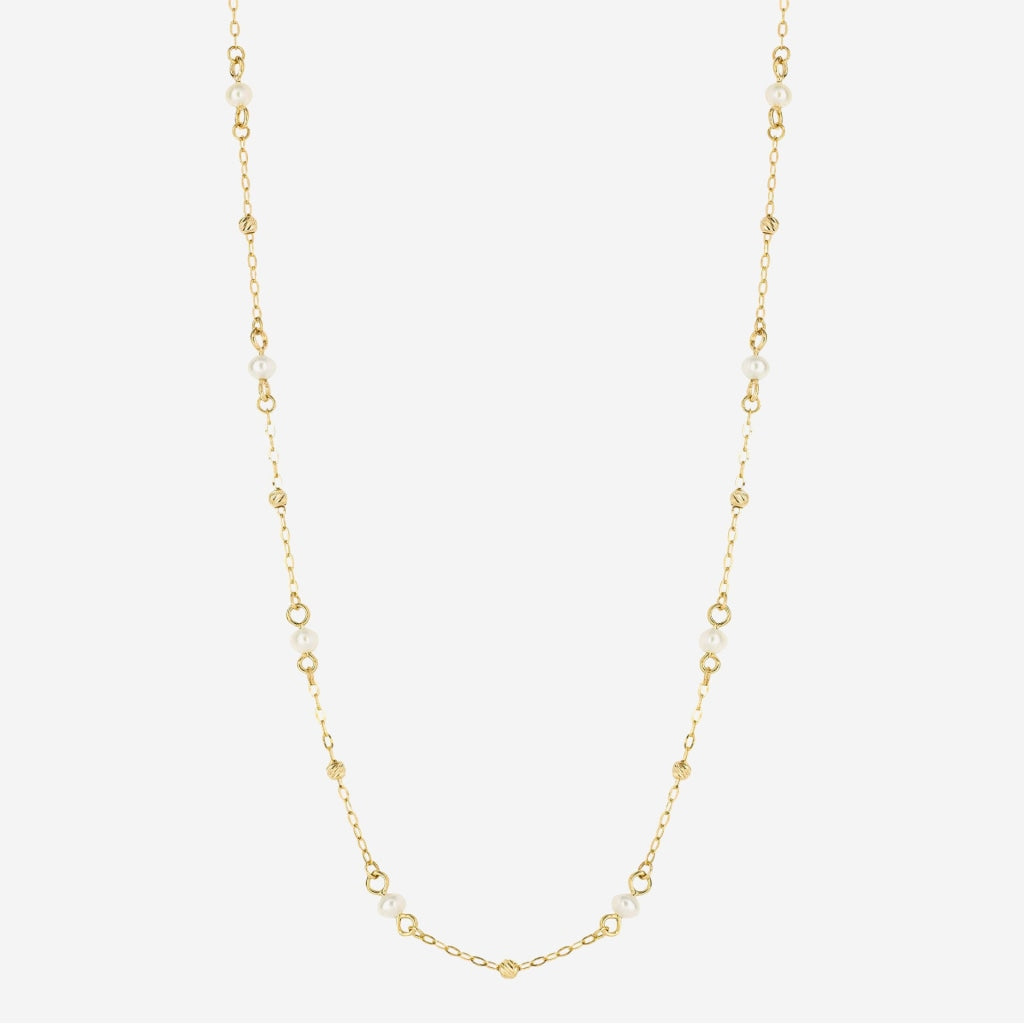 Hint of Pearl Necklace | 9ct Gold - Necklace