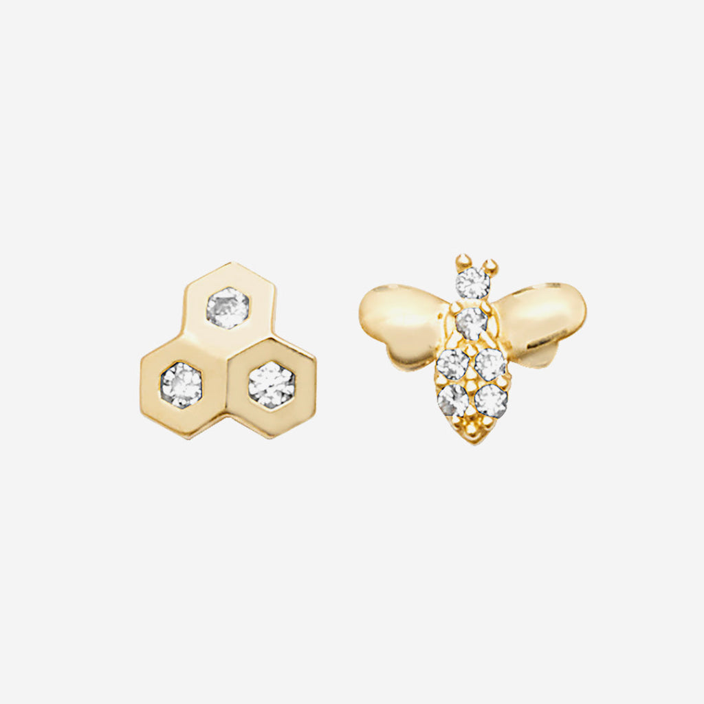 Honey Bee Earrings | 9ct Gold