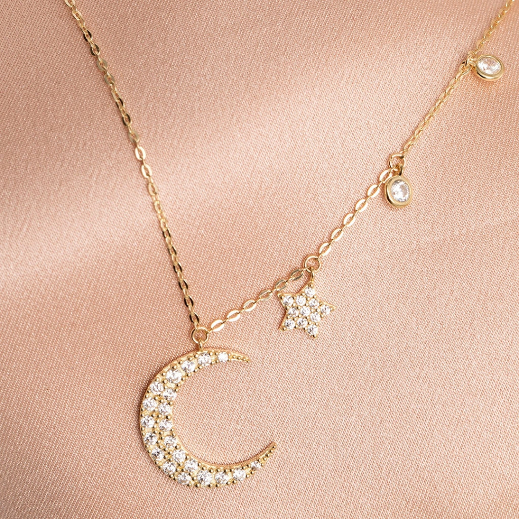 Shoot For The Moon Necklace | 9ct Gold - Gear – Gear Jewellers