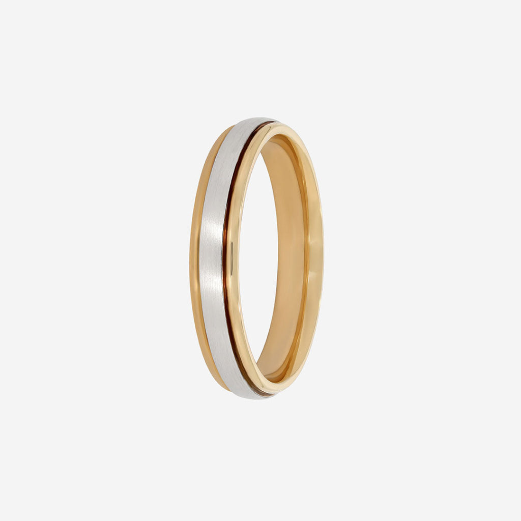 HOWARD 4mm | Men's Two Toned Wedding Ring in 9ct Gold