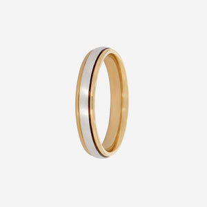 HOWARD 4mm | Men's Two Toned Wedding Ring in 9ct Gold