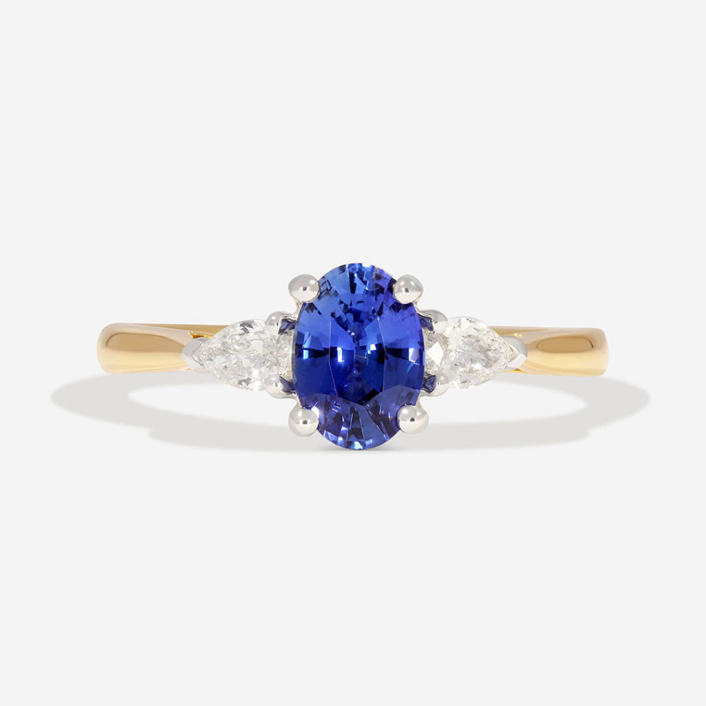 HOWTH | Sapphire & Diamond Ring in 18ct Gold - Rings